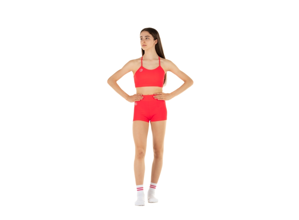 Top deportivo Wave modelo Emma Niña Rojo Fluo