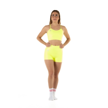 Top deportivo Wave modelo Emma Mujer Amarillo Fluo