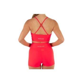 Top deportivo Wave modelo Emma Mujer Rojo Fluo